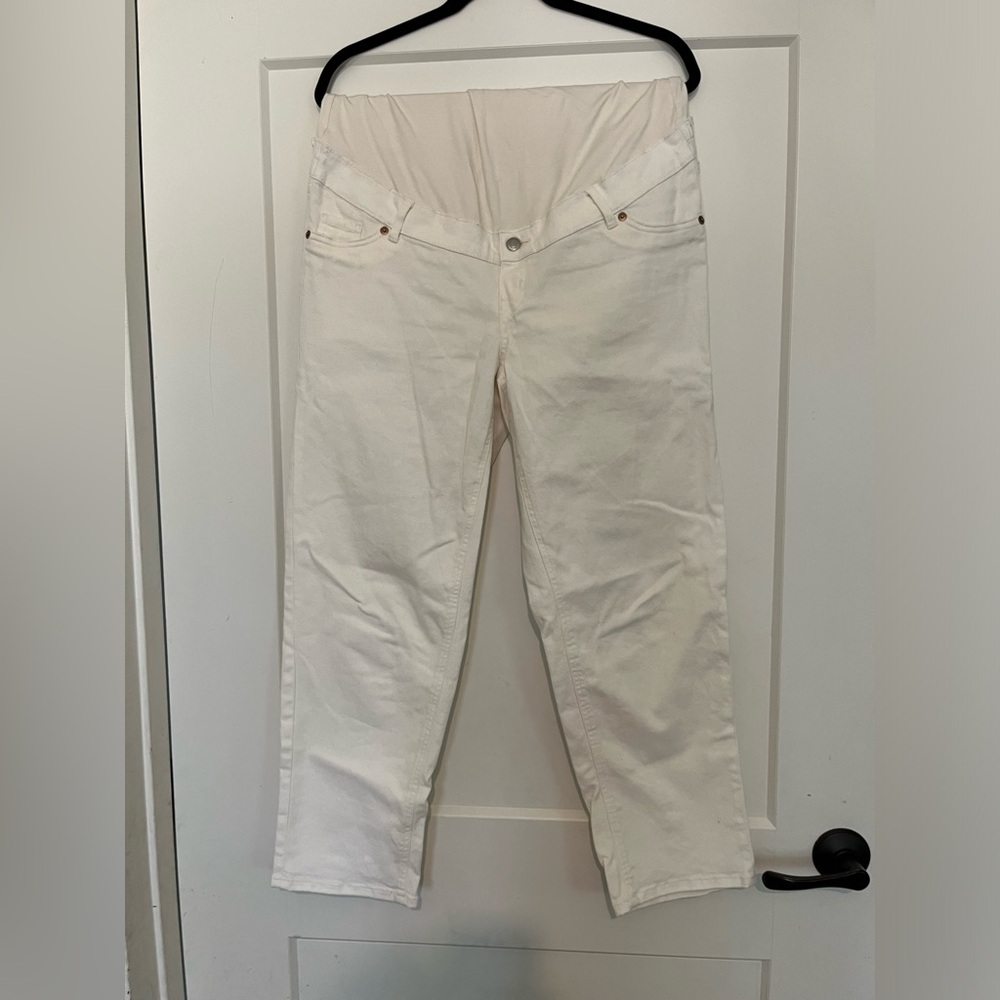 H&M white maternity jeans size M